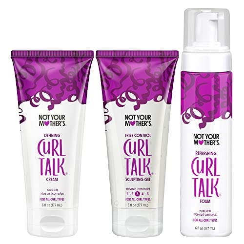 Not Your Mother's Curl Talk Hair Gel, Cream & Foam - Frizz Control, Rice Curl Complex - 6 fl oz