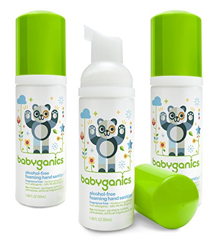 Babyganics Alcohol-Free Foaming Hand Sanitizer - Kills 99.9% Germs, Moisturizing Formula - 50ml