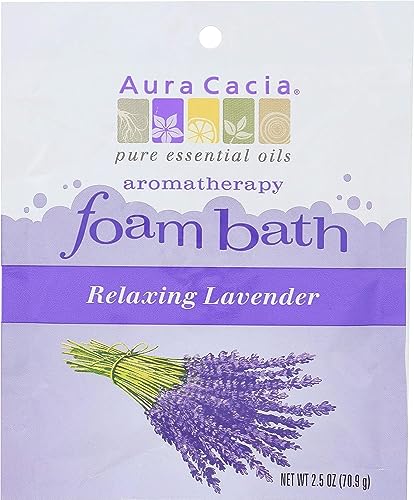 Aura Cacia Lavender Aromatherapy Bubble Bath - Soothing, Paraben Free, 100% Pure Oils - 2.5 oz