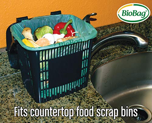 BioBag Compost Bag - 100% Certified Compostable, Fits Most Kitchen Bins - 3 Gallon, 300 Count