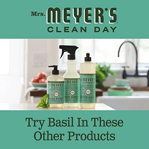 Mrs. Meyer's Liquid Dish Soap Refill - Grease Cutting, Plant-Derived, Basil - 48 fl. oz