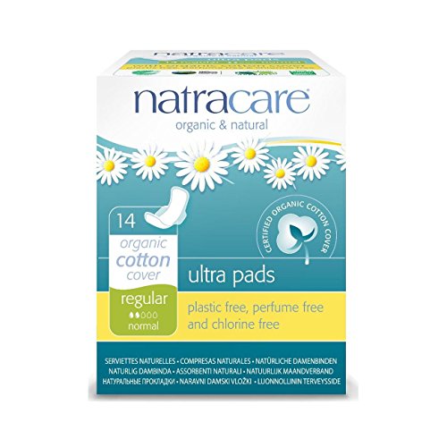 Natracare Feminine Ultra Pads - Organic Cotton, Biodegradable, Sensitive Skin - 14 Count