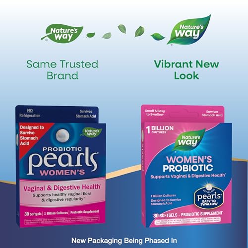 Nature's Way Women's Probiotic Pearls - Supports Digestive & Vaginal Health, 30 Softgels