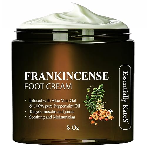 Essentially KateS Frankincense Oil Foot Cream - Relieves Soreness, Nourishes Skin - 8 Fl Oz