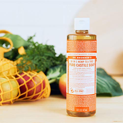 Dr. Bronner's Pure-Castile Liquid Soap - Organic Oils, 18-in-1 Uses, Vegan - Tea Tree, 16oz