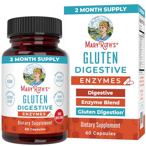 MaryRuth Organics Digestive Enzymes - Supports Gluten Digestion & Nutrient Absorption - 60 Caps