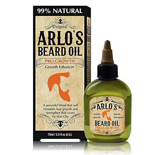 Arlo's Beard Oil - Pro-Growth Enhancer, 99% Natural Ingredients, 2.5oz for Healthy Facial Hair