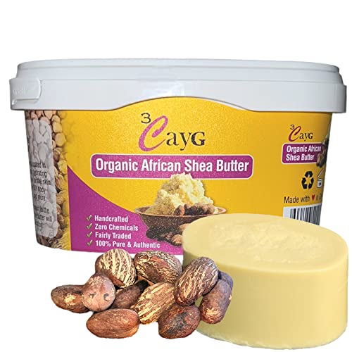 3CayG Body Butter - Deeply Hydrates, Nourishes Skin & Hair, Rich in Vitamins - 1 lb Unrefined Shea