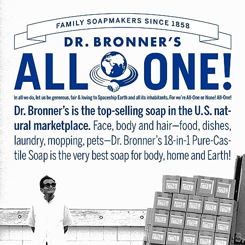 Dr. Bronner's Pure-Castile Bar Soap - Moisturizing, Organic Oils, Vegan - Rose, 5oz