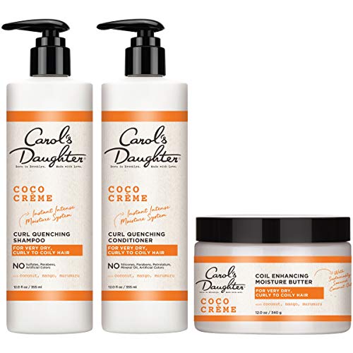 Carol’s Daughter Hair Care Set - Hydrating Shampoo, Conditioner & Moisture Butter for Curly Hair