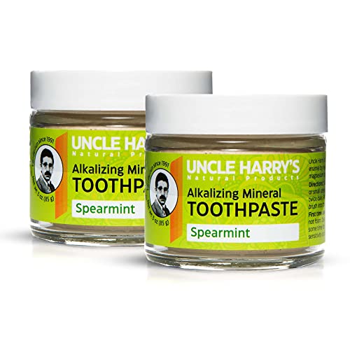 Uncle Harry's Remineralizing Toothpaste - Freshens Breath, Natural Whitening, Vegan - 2 Pack