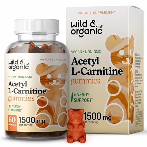 Wild & Organic Acetyl L-Carnitine Gummies - Brain Clarity & Energy Support - 60 Vegan Chews