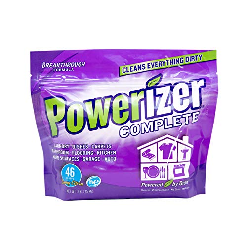 Powerizer Complete Laundry Powder - 6-in-1 Cleaner, Natural Scent, Biobased - 1 lb, 46 Scoops