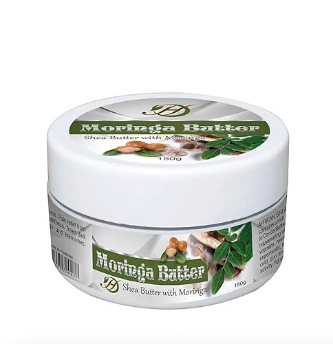 HERBOGANIC Whipped Moringa Shea Butter - Nourishing Moisturizer for Dry Skin Relief - 8oz