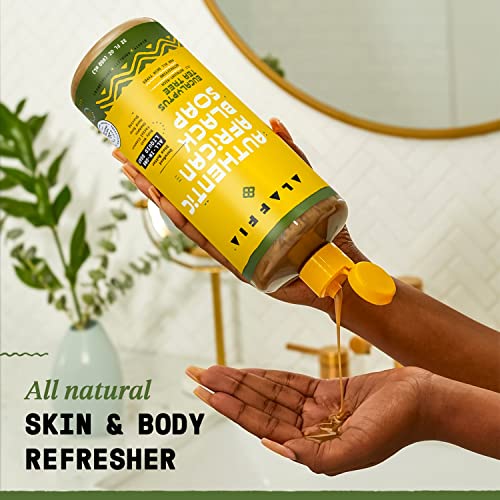 Alaffia Authentic African Black Soap Body Wash - Detoxifying, Moisturizing Shea Butter - 32 Fl Oz