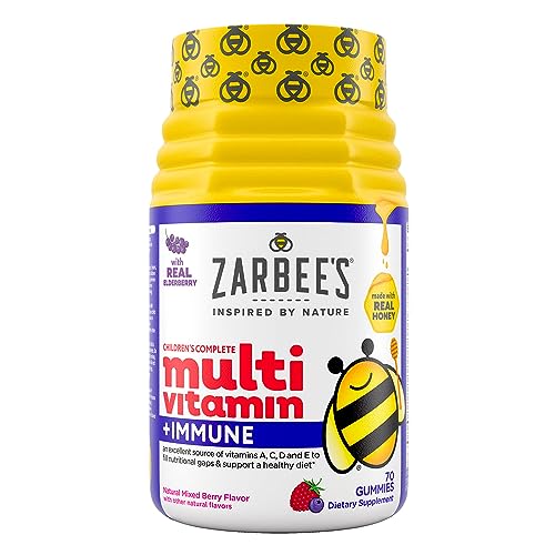 Zarbee's Complete Kids Multivitamin Gummies - Immune Support with 11 Vitamins, 70 Count