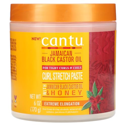 Cantu Jamaican Black Castor Oil Curl Stretch Paste - Moisture & Curl Definition, Honey - 6oz