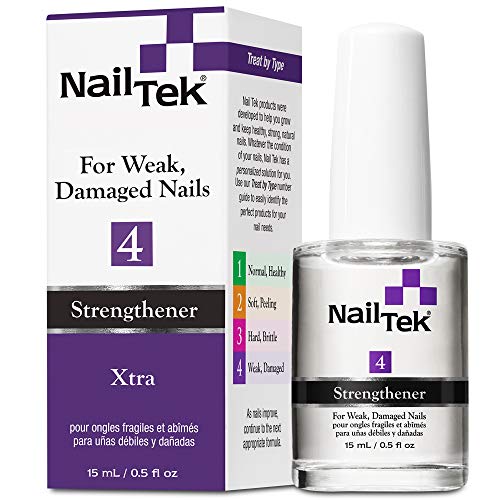 Nail Tek Xtra 4 Nail Strengthener - Restores Weak Nails, Nourishes Cuticles - 0.5 oz