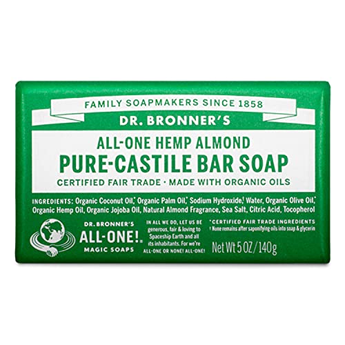 Dr. Bronner's Body Soap - Moisturizing Organic Oils, Vegan, Non-GMO - Almond, 5oz, 12-Pack