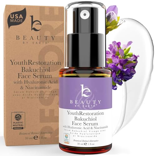 Bakuchiol Face Serum - Plant-Based Retinol Alternative, Reduces Fine Lines, 1.0 oz