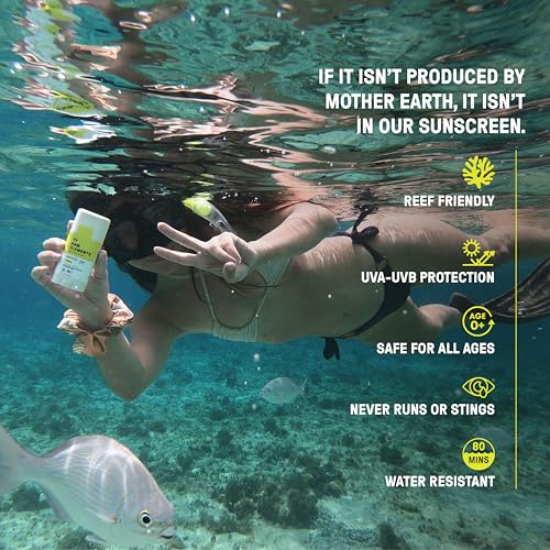 Raw Elements Face Stick Sunscreen SPF 50 - Broad Spectrum, Reef Safe, Water Resistant - 1 oz