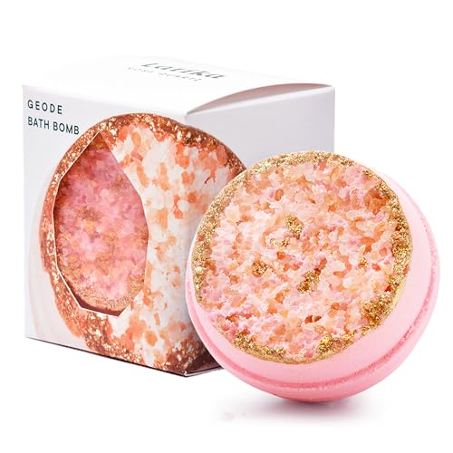 Latika Bath Bomb - Relaxing Sandalwood & Rose Essential Oils, Nourishing Natural Ingredients - 6oz