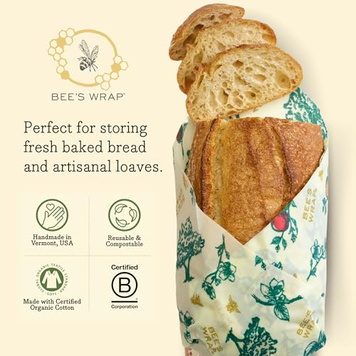 Bee's Wrap Outdoor Bundle - Reusable Beeswax Bread Wrap, Natural Fire Starters - 17x23in