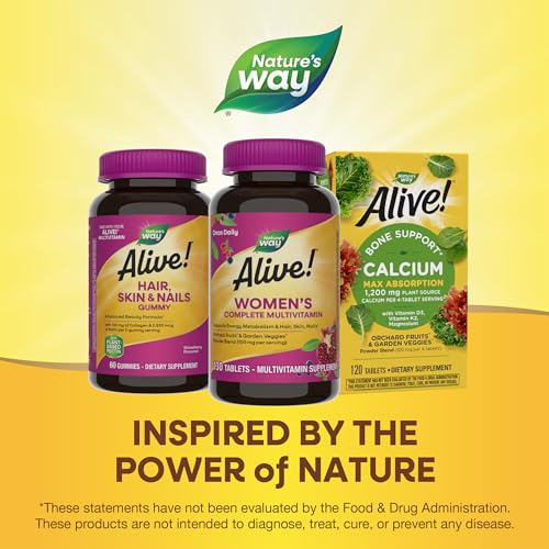 Nature's Way Alive! Daily Multivitamin for Women - Supports Energy, Hair & Skin - 130 Tablets