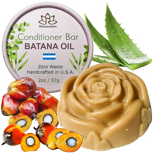 Relaxcation Batana Oil Conditioner Bar - Hydrates, Strengthens, Scalp Health - 80 Washes