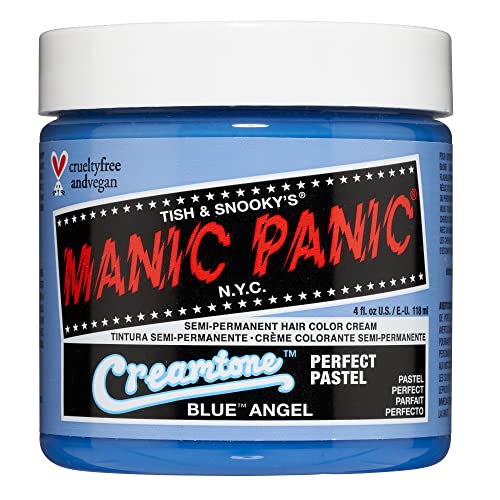 MANIC PANIC Blue Angel Hair Dye - Light Sky Pastel Blue, Vegan & Ammonia-Free - 4oz