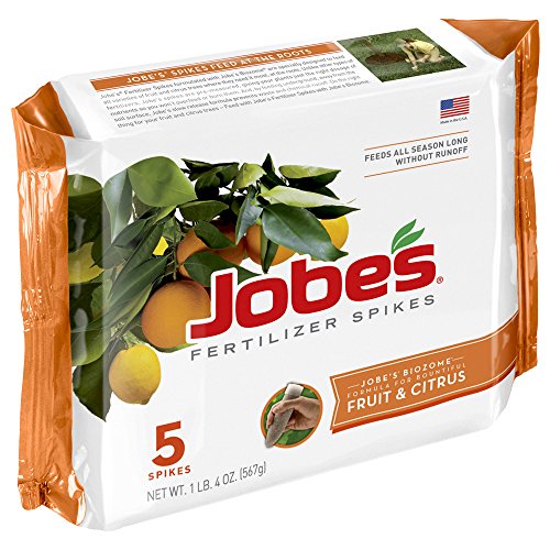Jobe's Fertilizer Spikes - Slow Release Nutrients for Fruit & Citrus Trees, 5 Count