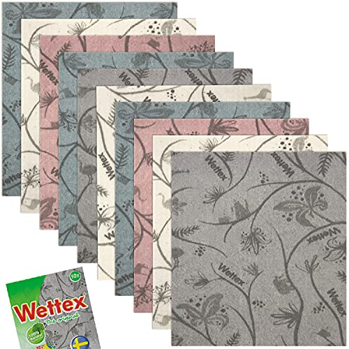 Wettex Swedish Dish Cloths - Super Absorbent, Biodegradable, Hygienic - 10 Pack Limited Edition