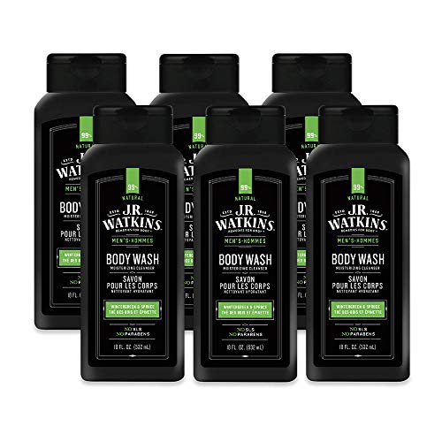 JR Watkins Body Wash - Hydrating Shower Gel, SLS-Free, USA Made, Wintergreen & Spruce - 18 Fl Oz