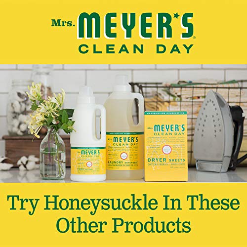 Mrs. Meyer's Hand Soap Refill - Essential Oils & Aloe Vera, Honeysuckle Scent - 33 Fl Oz (Pack of 2)