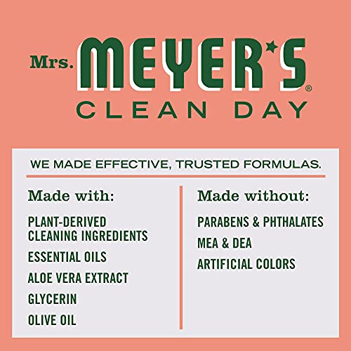 Mrs. Meyer's Hand Soap - Geranium Scent with Essential Oils, Paraben-Free, 12.5 fl. oz - Pack of 3