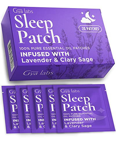 Gya Labs Aromatherapy Patches - Lavender & Clary Sage for Relaxation, Skin-Safe - Pack of 20