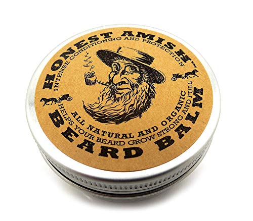 Honest Amish Beard Balm - Softens Coarse Hair, Stops Itch, Natural Ingredients - 2oz