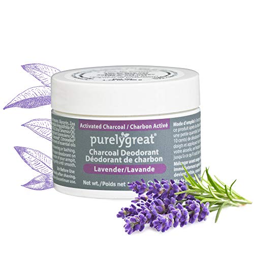 Purelygreat Natural Deodorant - Long-Lasting Odor Control, EWG Verified, Vegan - Lavender Scent