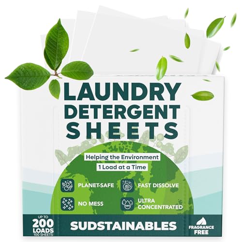 Sojourner Laundry Detergent Sheets - Ultra Cleaning Strength, Sensitive Skin Safe - 200 Count