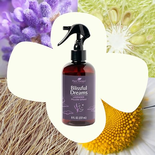 Plant Therapy Blissful Dreams Pillow Spray - Promotes Relaxation with Lavender, 8 oz