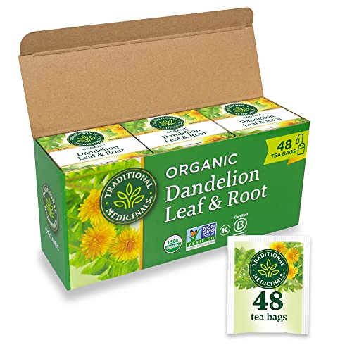 Traditional Medicinals Organic Dandelion Tea - Supports Kidney & Digestion Health - 48 Bags