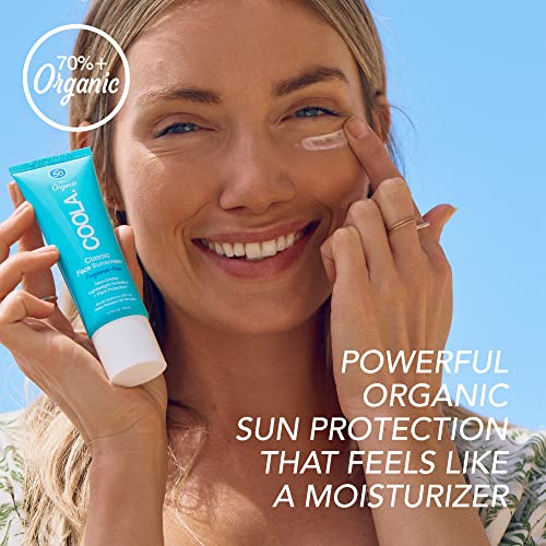 COOLA Organic Face Sunscreen SPF 50 - Water Resistant, Antioxidant-Rich, Vegan - 1.7 Fl Oz