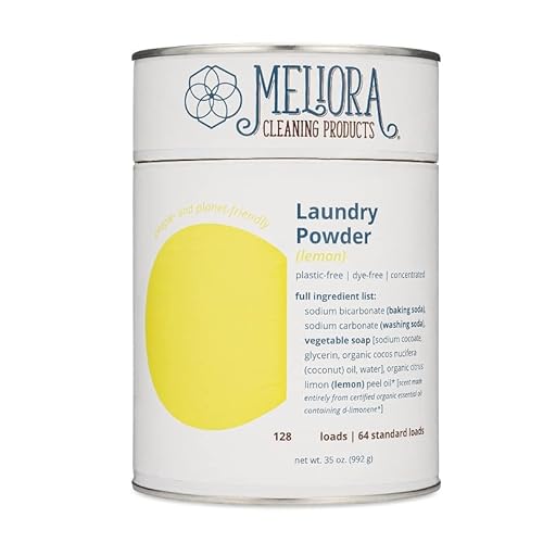 Meliora Cleaning Concentrated Laundry Detergent - Safer Ingredients, Plastic-Free, 128 Loads