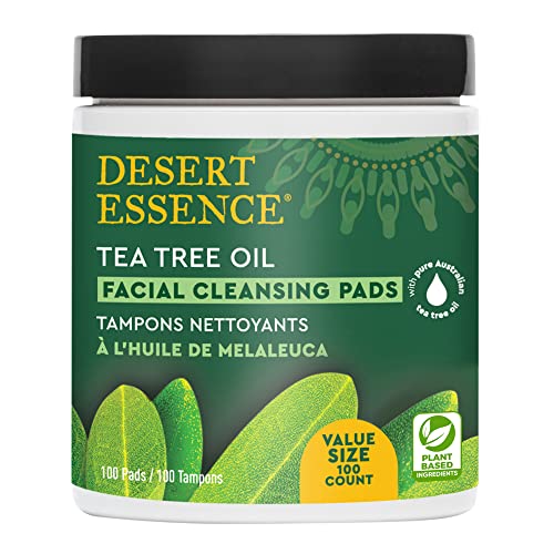 Desert Essence Facial Cleansing Sponge Set - Vegan, Gluten-Free, Plant-Based - 100 Pads