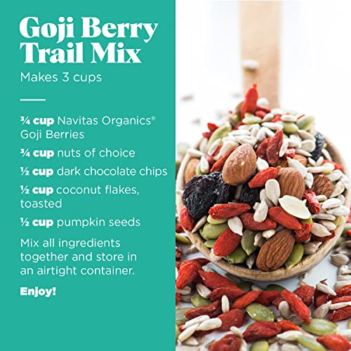 Navitas Organics Goji Berries - Antioxidant-Rich, Organic, Non-GMO - 8 oz, 8 Servings