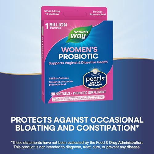 Nature's Way Women's Probiotic Pearls - Supports Digestive & Vaginal Health, 30 Softgels