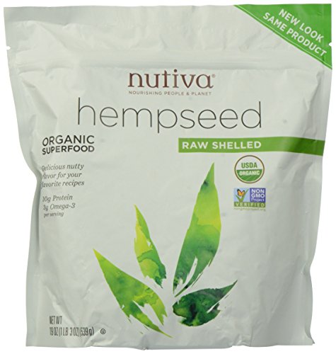 Nutiva Organic Hempseed - High Protein Superfood, Omega-3 & Minerals, 19 oz