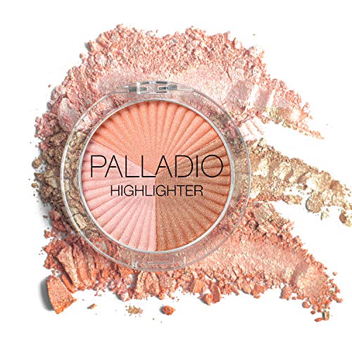 Palladio Sunkissed Highlighter - Luminous Glow, Botanical Infused, Vegan - 4 Radiant Shades