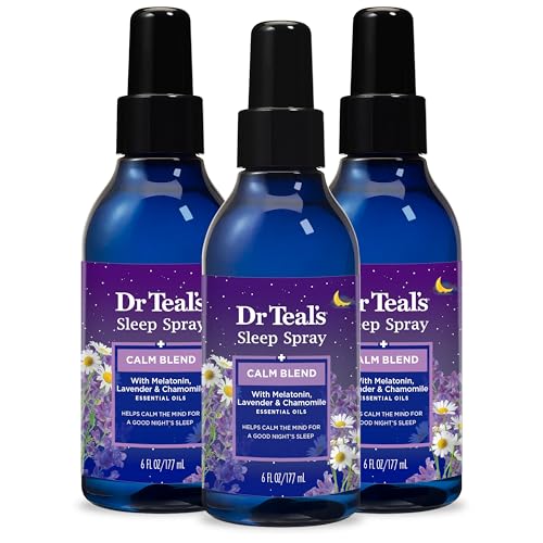 Dr Teal's Sleep Mist - Relaxing Melatonin & Essential Oils, Cruelty-Free - 6 fl oz (Pack of 3)