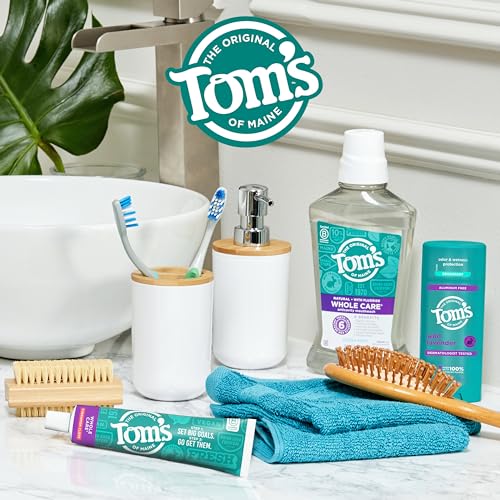 Tom's of Maine Whole Care Toothpaste - Fluoride for Cavities, Freshens Breath, 3-Pack, 4oz